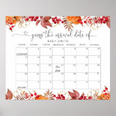 Herfst Kleine pompoen Raad de vervaldatum kalender Poster (Voorkant)