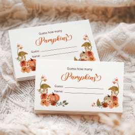 Herfst Kleine Pompoen Raad eens hoeveel pompoenen Informatiekaartje