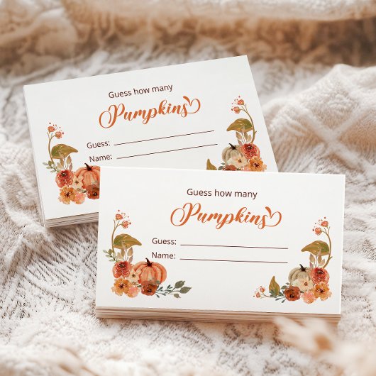 Herfst Kleine Pompoen Raad eens hoeveel pompoenen Informatiekaartje