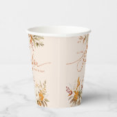 Herfst kleine pompoen rustiek baby shower papieren bekers (Rechts)