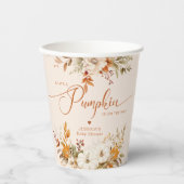 Herfst kleine pompoen rustiek baby shower papieren bekers (Voorkant)