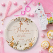 Herfst kleine pompoen rustiek baby shower papieren bordje (Feest)