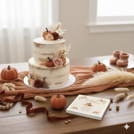 Herfst Kleine Pompoen Rustieke Terracotta Baby Sho Servet
