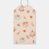 Herfst kleine pompoen verjaardag dank u cadeaulabel (Achterkant)