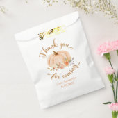 Herfst kleine pompoen verjaardag dank u trakteren bedankzakje (Gezegeld)