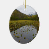 Herfst kleur bij Cub Lake Keramisch Ornament (Rechts)