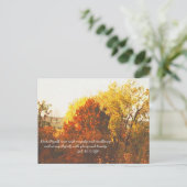 Herfst Kleur Bomen Digitale Olie met Bijbel Verse Briefkaart (Staand voorkant)