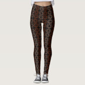 Herfst kleur geometrisch ontworpen Leggings door J (Voorkant)