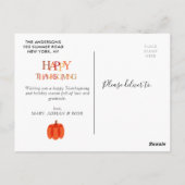Herfst kleur Happy Thanksgiving foto Briefkaart (Achterkant)