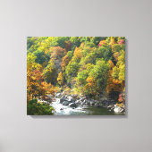 Herfst Kleur in Ohiopyle State Park Canvas Afdruk (Voorkant)