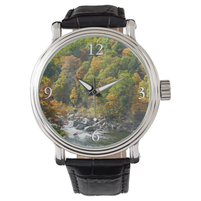 Herfst Kleur in Ohiopyle State Park Horloge (Voorkant)