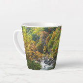 Herfst Kleur in Ohiopyle State Park Latte Mok (Linkerhoek)