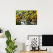 Herfst Kleur in Ohiopyle State Park Poster (Thuiskantoor)