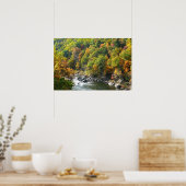 Herfst Kleur in Ohiopyle State Park Poster (Keuken)