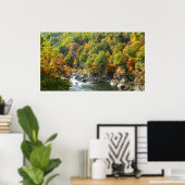 Herfst Kleur in Ohiopyle State Park Poster (Thuiskantoor)