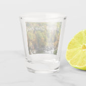 Herfst Kleur in Ohiopyle State Park Shot Glas (Achterkant)