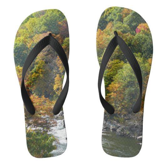 Herfst Kleur in Ohiopyle State Park Teenslippers (Voetbed)