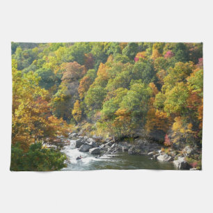 Herfst Kleur in Ohiopyle State Park Theedoek