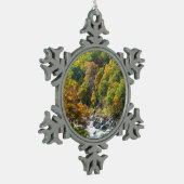 Herfst Kleur in Ohiopyle State Park Tin Sneeuwvlok Ornament (Links)