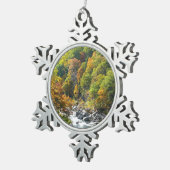 Herfst Kleur in Ohiopyle State Park Tin Sneeuwvlok Ornament (Rechts)