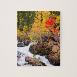 Herfst kleur langs bisschop Creek, CA Legpuzzel