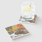 Herfst kleur langs bisschop Creek, CA Stenen Onderzetter (Zijkant)