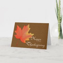 Herfst Kleur Leaf: Happy Thanksgiving Wenskaart Feestdagen Kaart