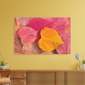 Herfst kleur op neergevallen bospijlstaaf canvas afdruk (Insitu (Woonkamer))