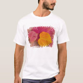 Herfst kleur op neergevallen bospijlstaaf t-shirt (Voorkant)
