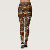 Herfst Kleur Pailletten Uitzicht Leggings (Achterkant)