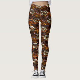 Herfst Kleur Pailletten Uitzicht Leggings