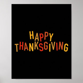 Herfst Kleur Schattig Aardig Gelukkig Thanksgiving Poster