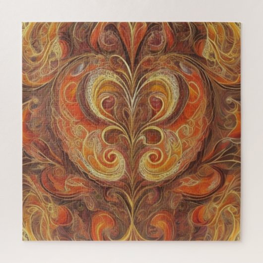 Herfst Kleur van Swirls Legpuzzel (Verticaal)