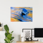 Herfst Kleur Water Abstract Poster (Thuiskantoor)
