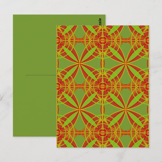 Herfst Kleuren Abstract Geometrisch Ontwerp Briefkaart (Voorkant / Achterkant)