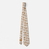 Herfst Kleuren Boho-geïnspireerd Botanisch Stropdas (Achterkant)