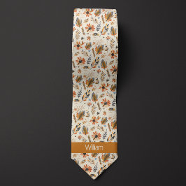 Herfst Kleuren Boho-geïnspireerd Botanisch Stropdas