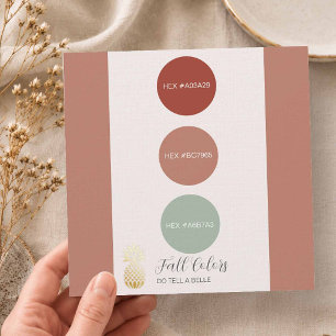 Herfst Kleuren Bruiloftspalet HEX-codes Kaart