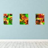 Herfst Kleuren Fluid Art Muurkunst Sets (Houten vloer)