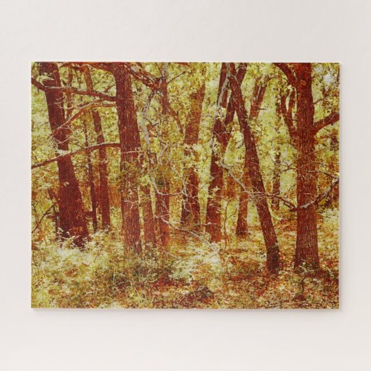 Herfst Kleuren Goud Bos Kunstpuzzel Legpuzzel (Horizontaal)