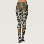 Herfst kleuren Grappig mozaïek patroon Leggings (Achterkant)