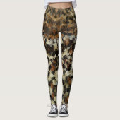 Herfst kleuren Grappig mozaïek patroon Leggings (Voorkant)