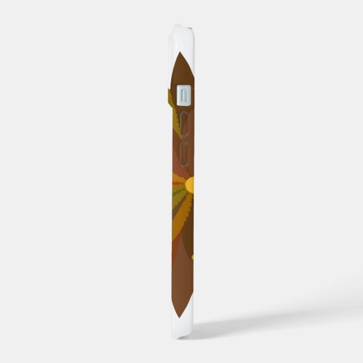 Herfst kleuren halve cirkel bloem iPhone 15 case (Linkerkant)