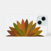 Herfst kleuren halve cirkel bloem iPhone 15 case (Achterkant horizontaal)