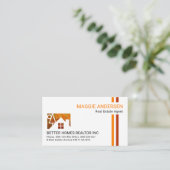 Herfst Kleuren Huis Landschap Lijnen Realiteit Visitekaartje (Staand voorkant)