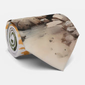 Herfst kleuren in de Bossen Stropdas (Opgerold)