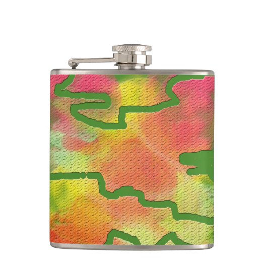 Herfst kleuren Kolf Heupfles (Voorkant)