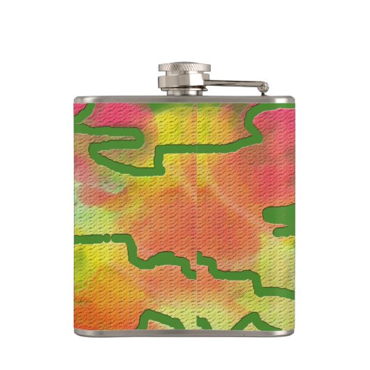 Herfst kleuren Kolf Heupfles (Achterkant)