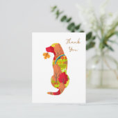 Herfst kleuren Labrador Silhouette Dank U Briefkaart (Staand voorkant)