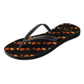 Herfst Kleuren Maple Leaves patroon monogram Teenslippers (Schuin)
